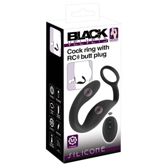 Cockring Plug Vibe Velvet 8 x 2.5cm