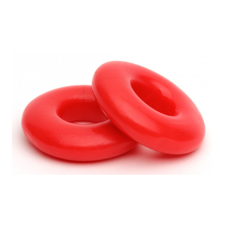 Lot de 2 Cockrings souples Stacker 20 mm Rouges Lot de 2 Cockrings souples Stacker 20 mm Rouges