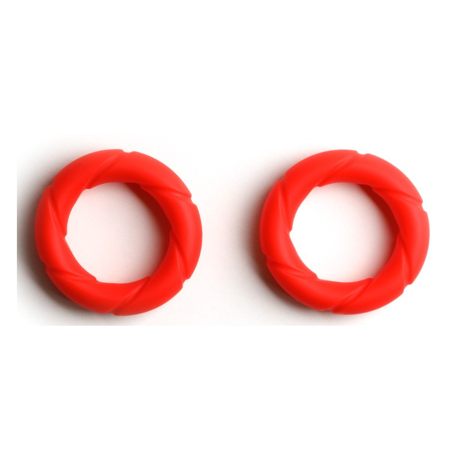 Lot de 2 Cockrings Ready Rings Rouges Lot de 2 Cockrings Ready Rings Rouges
