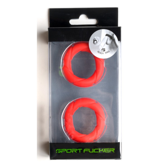 Lot de 2 Cockrings Ready Rings Rouges