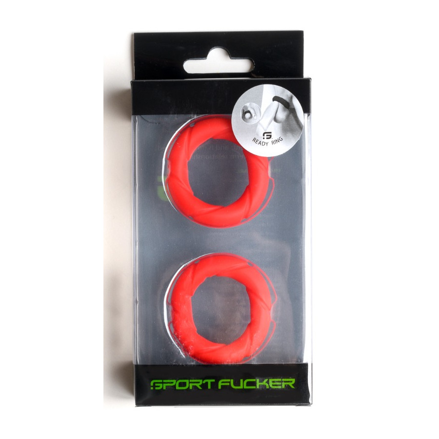 Lot de 2 Cockrings Ready Rings Rouges
