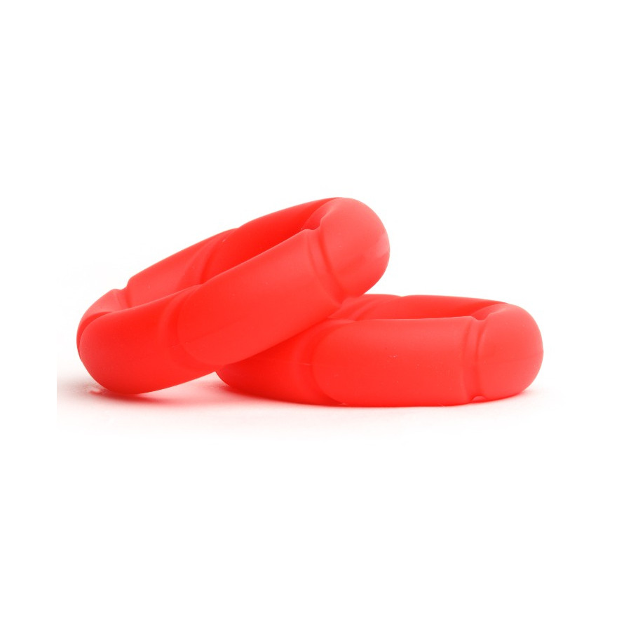 Lot de 2 Cockrings Ready Rings Rouges
