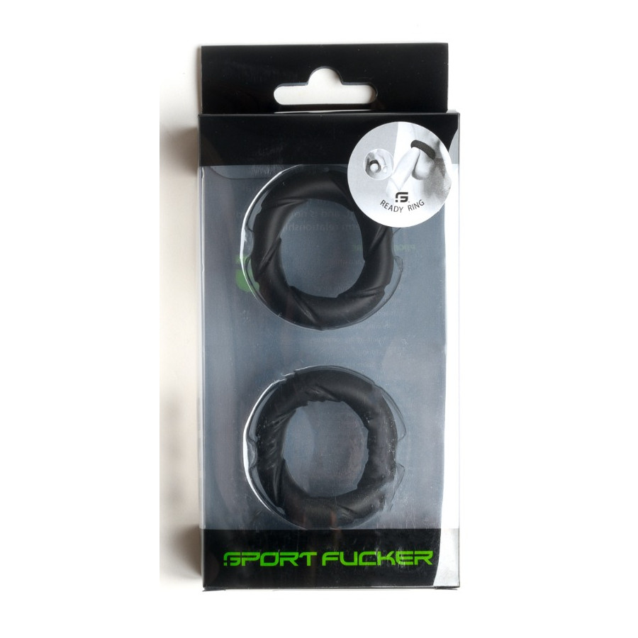 Lot de 2 Cockrings Ready Rings Noirs