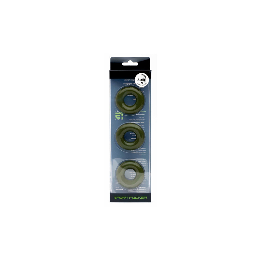 Lot de 3 Cockrings Chubby 20mm Kaki
