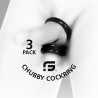 Lot de 3 Cockrings Chubby 20 mm Bleus