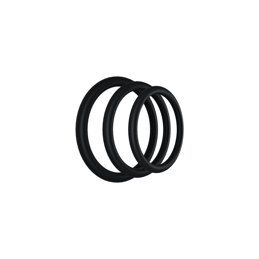 Set of 3 Black Gasket Cockrings Set of 3 Black Gasket Cockrings