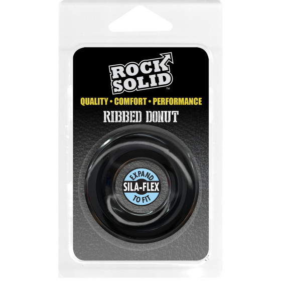 Cockring The Ribbed Donut 28 mm Black