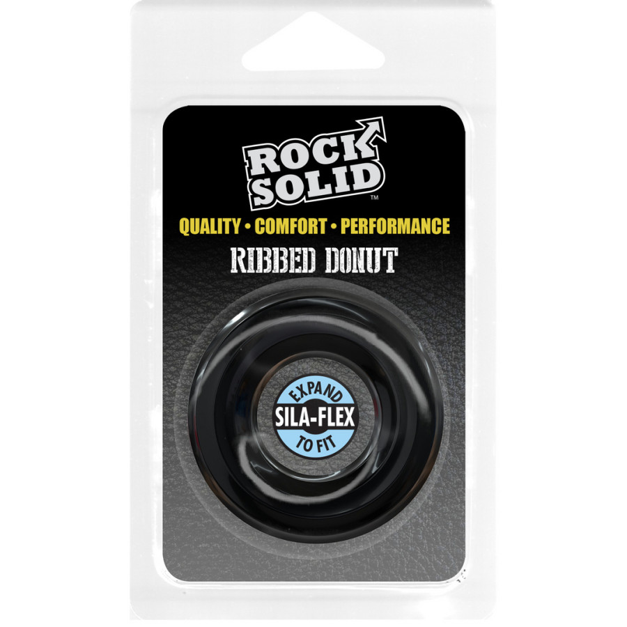 Cockring The Ribbed Donut 28 mm Black
