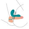 Cockring avec étui vibrant Vibrator Green 10 x 2.8cm