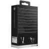 Silicone Ribbed Strap-On - Adjustable - Black