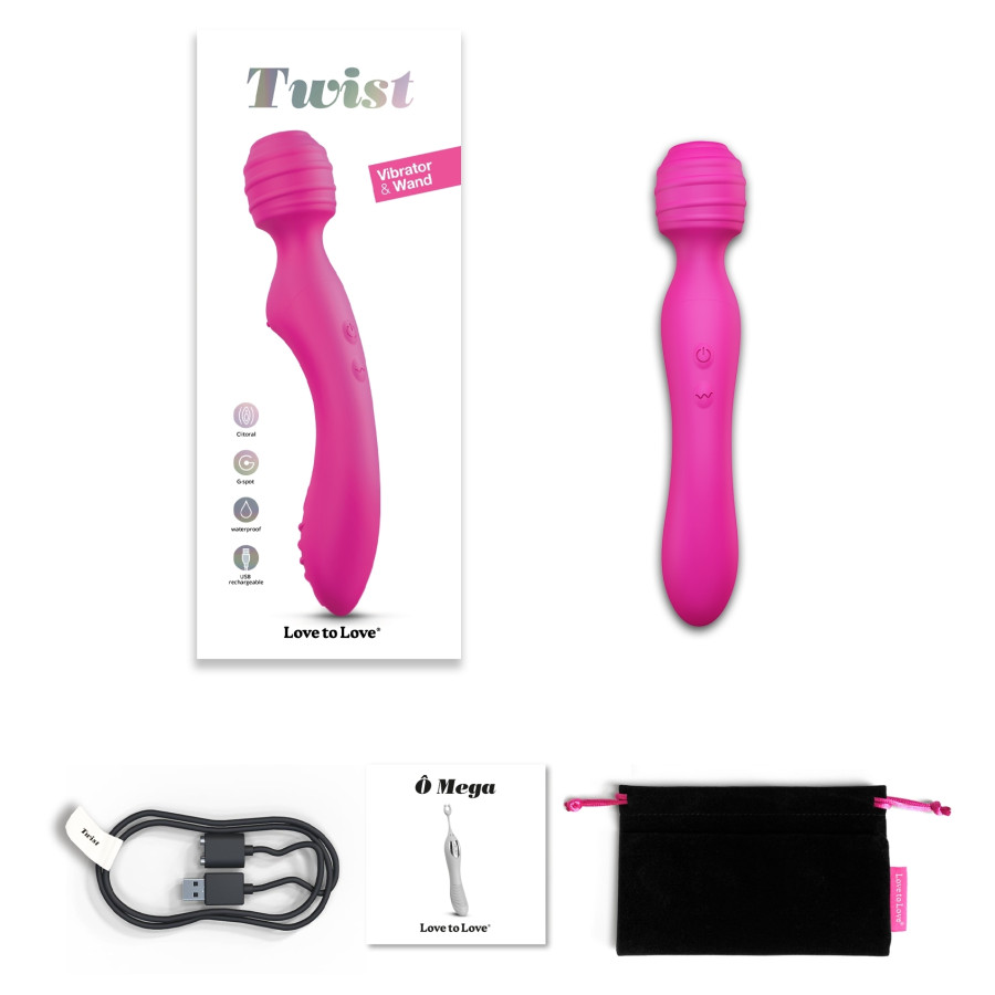 Wand Twist 12 x 3.5cm Pink