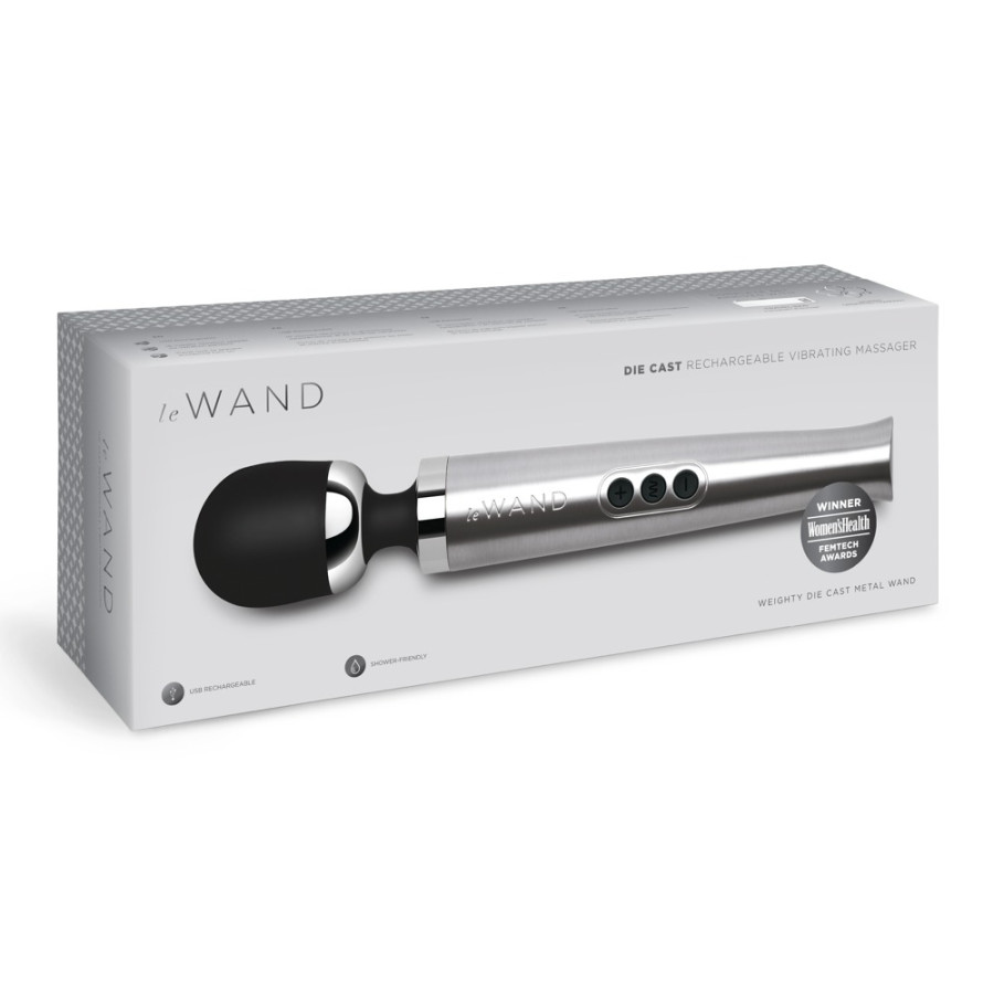 Wand Die Cast Rechargeable 29cm Head 51mm Grey