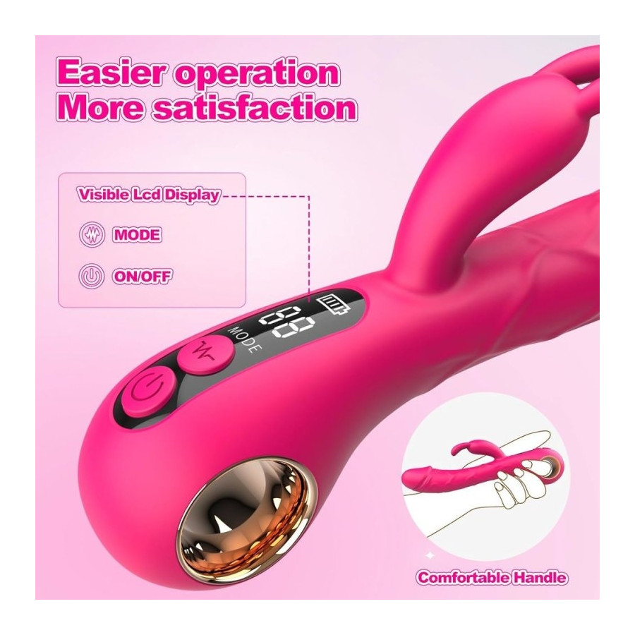 Vibro Rabbit Spotbit 14 x 3.7cm Rose