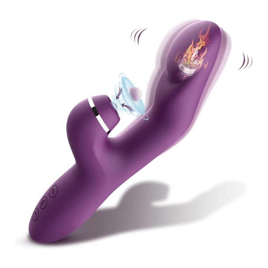 Vibro Rabbit Claret 13 x 3.3cm Violet