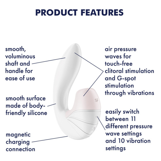 Stimulateur de clitoris Supernova Satisfyer Blanc