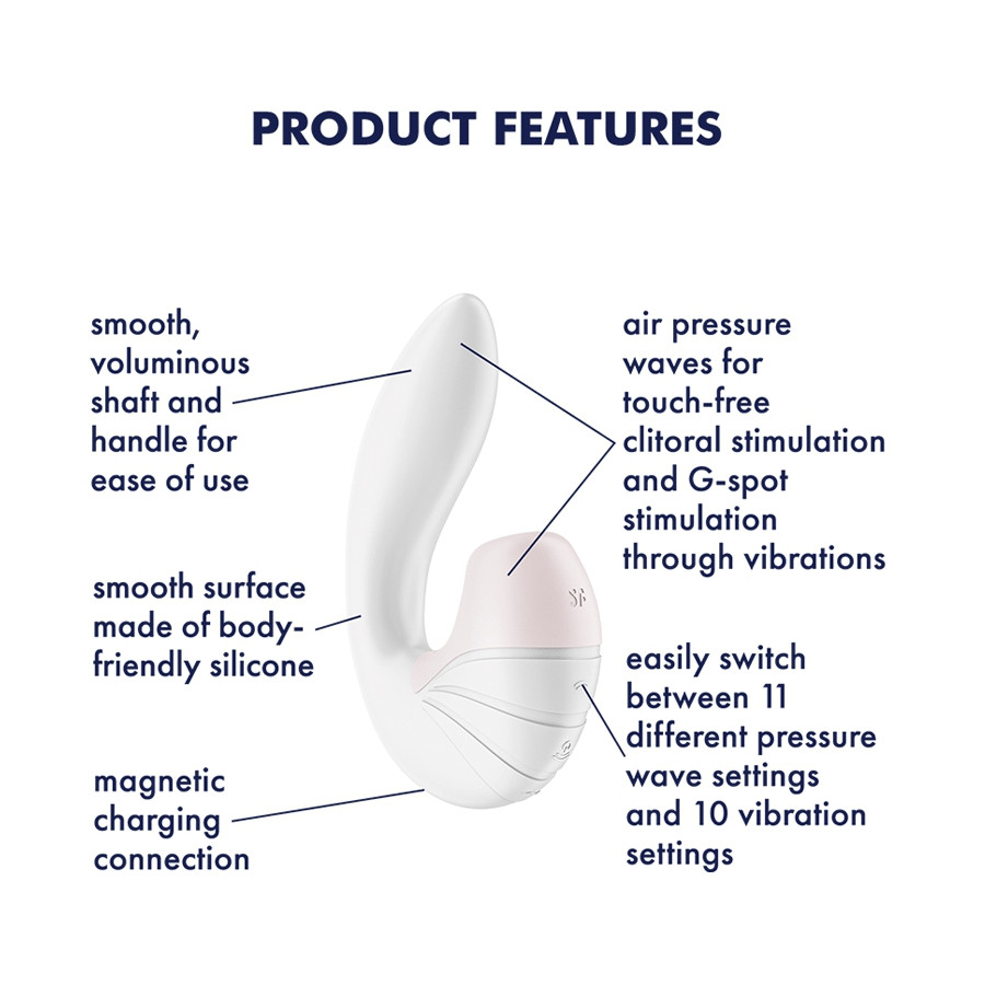 Stimulateur de clitoris Supernova Satisfyer Blanc