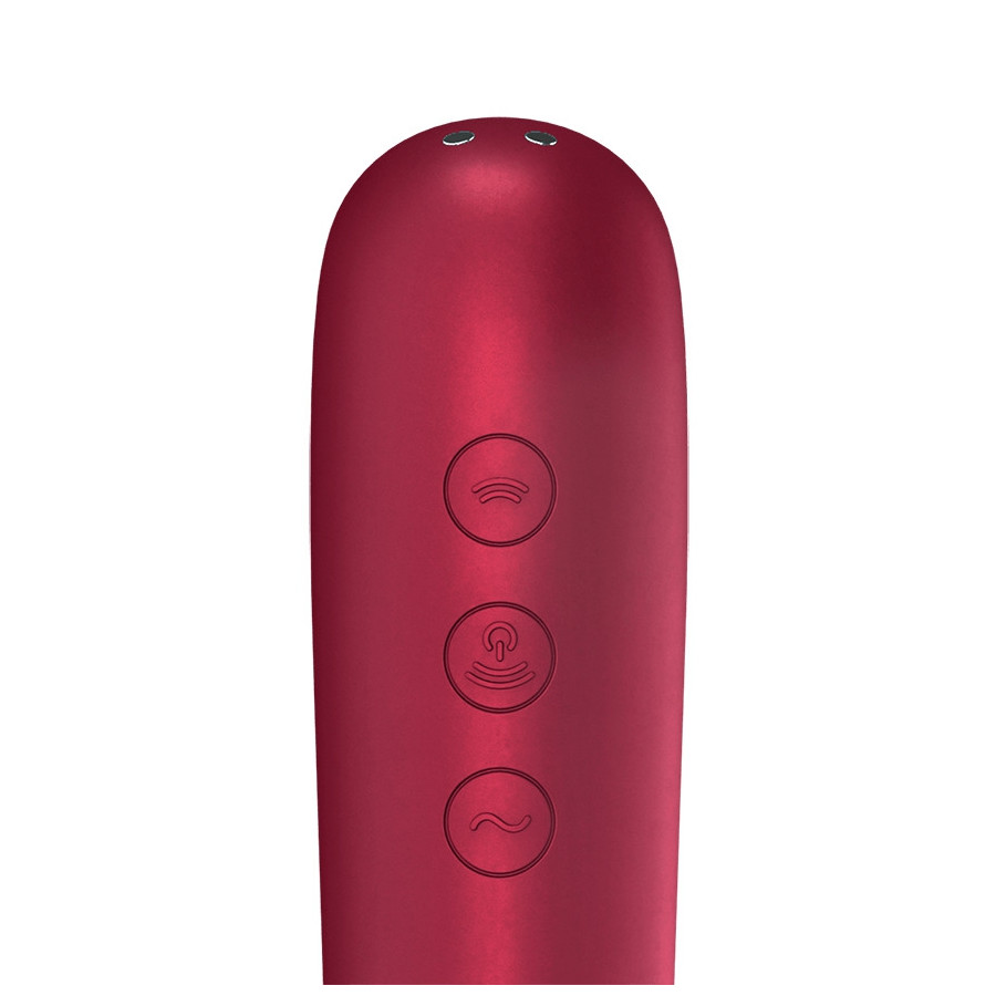 Stimulateur de clitoris + Vibromasseur Dual Love Rouge
