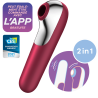 Stimulateur de clitoris + Vibromasseur Dual Love Rouge