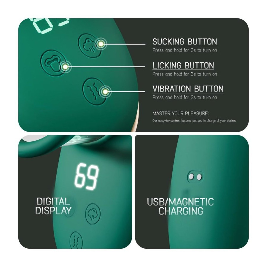 Stimulateur Anal Triple Action+ 10 x 3.7cm