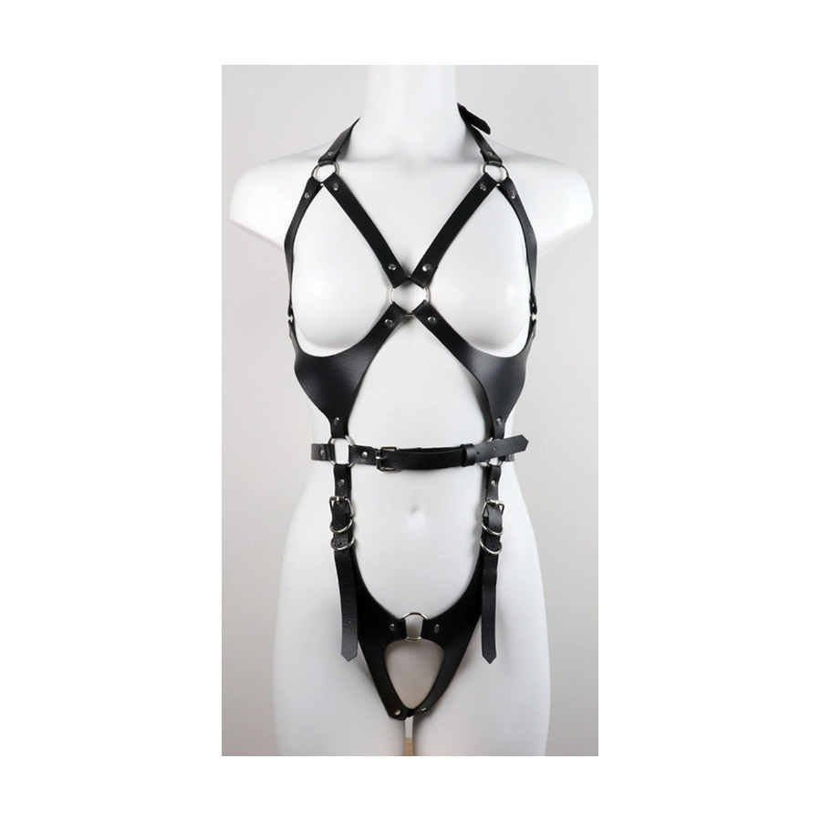 Harnais Combi Punk Breast Noir