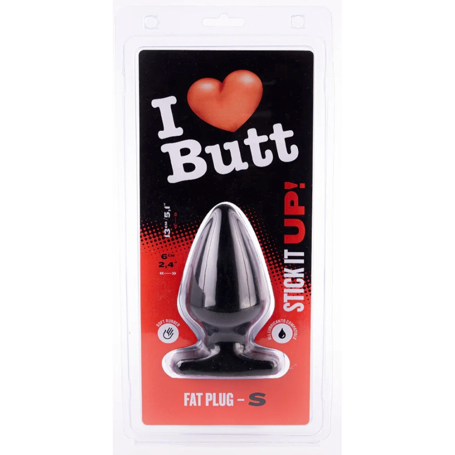 Plug Fat S I Love Butt 11 x 6 cm Black