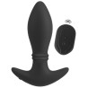 Vibrating Plug Moving Rings Anos 14 x 4.8 cm Black