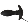 Vibrating Plug Moving Rings Anos 14 x 4.8 cm Black