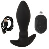 Vibrating Plug Moving Rings Anos 14 x 4.8 cm Black