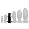 Plug Silicone Saurus Egg L 14 x 6.3cm Noir