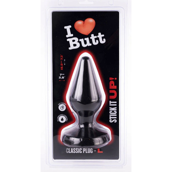 Plug Classic L I Love Butt 15 x 6.8 cm Noir