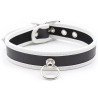 Collier O Ring Simili Noir-Blanc
