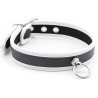 Collier O Ring Simili Noir-Blanc