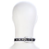 Collier O Ring Simili Noir-Blanc