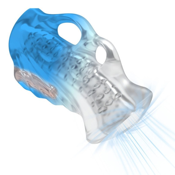Vibrating Masturbator Blue Freeze