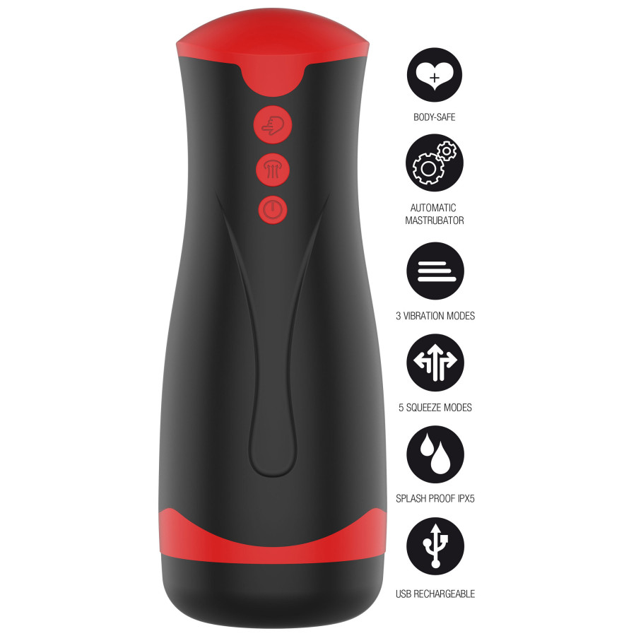 Masturbateur Deep Squeeze Vibrations et Succion