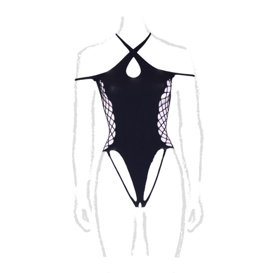 Body String Ouvert Grande Taille Leda Noir
