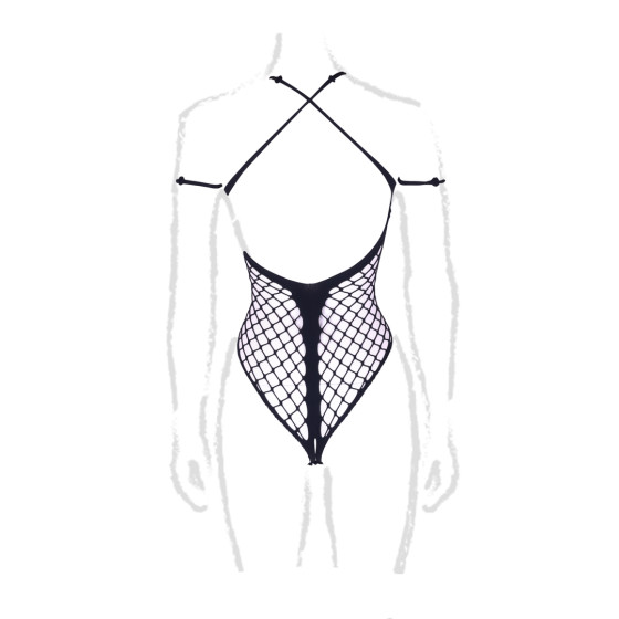 Body String Ouvert Grande Taille Leda Noir