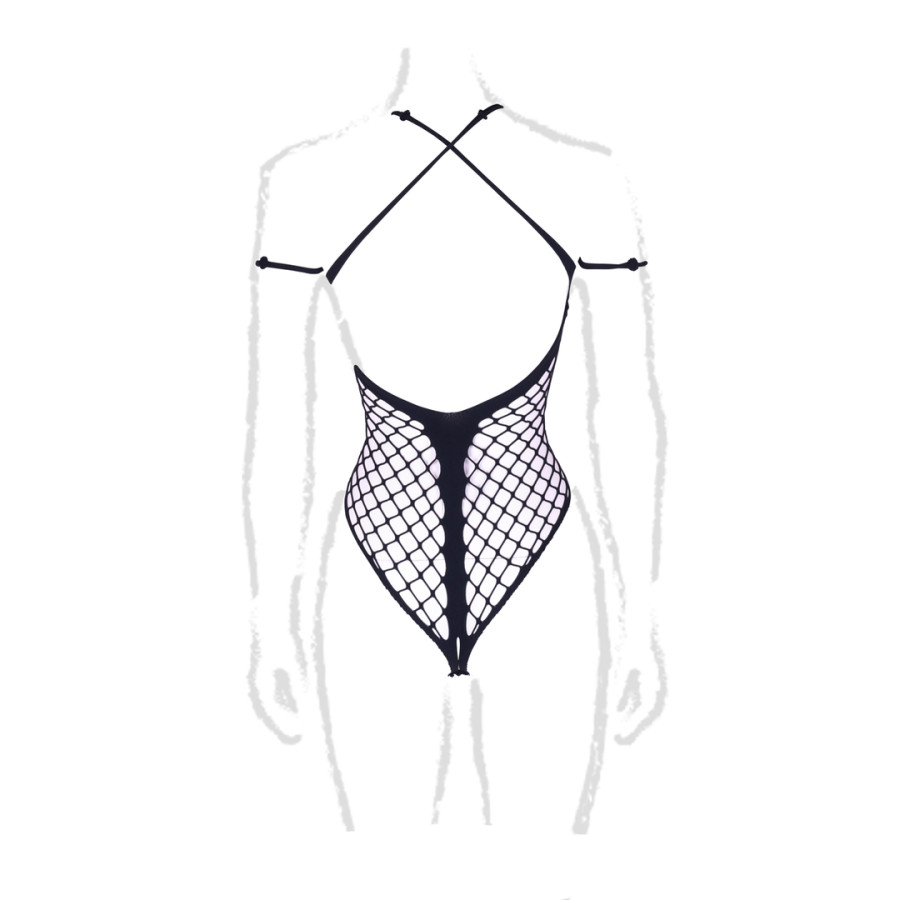 Body String Ouvert Grande Taille Leda Noir