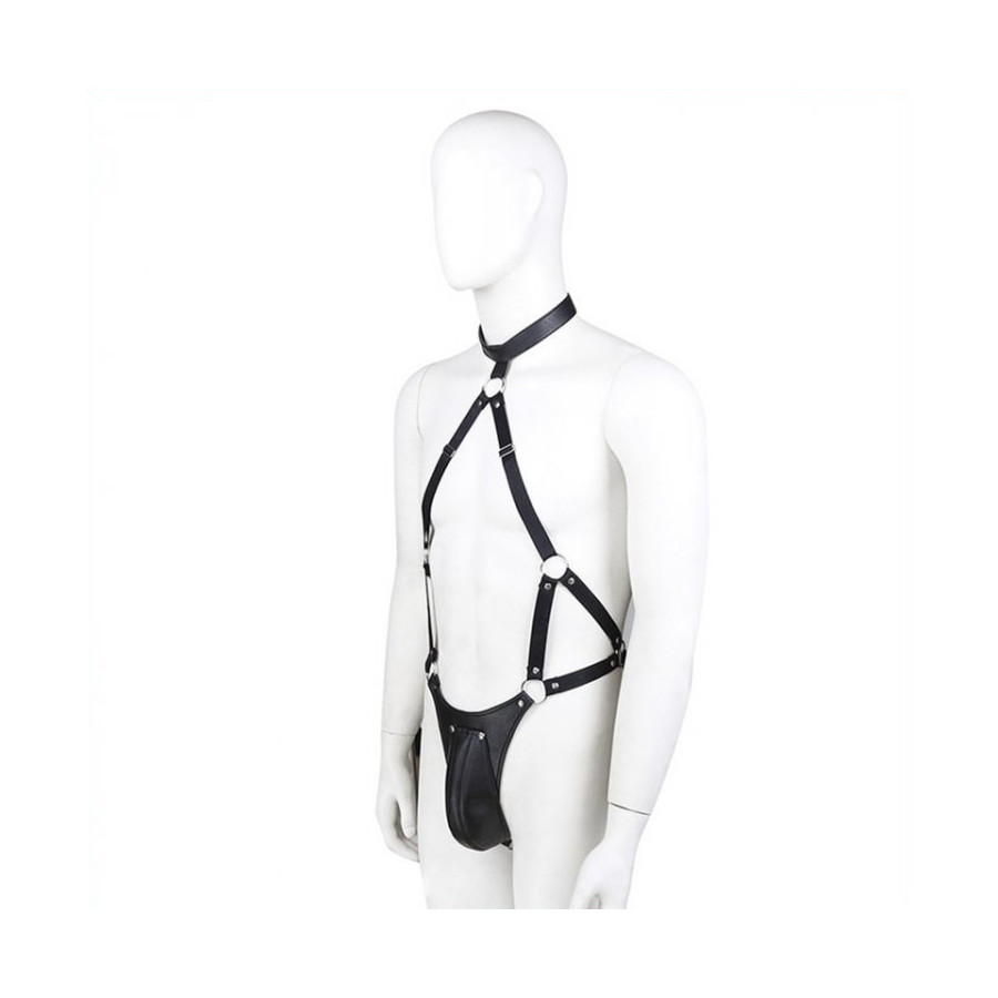 Ensemble Panties avec harnais Simili