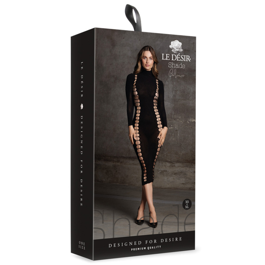 Robe Longue à Col Roulé CarmeNoir