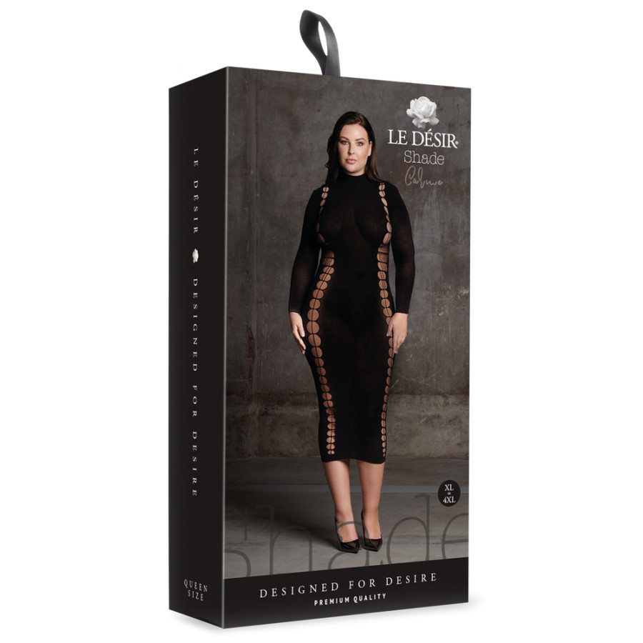 Robe Longue à Col Roulé Grande taille Carme Noir