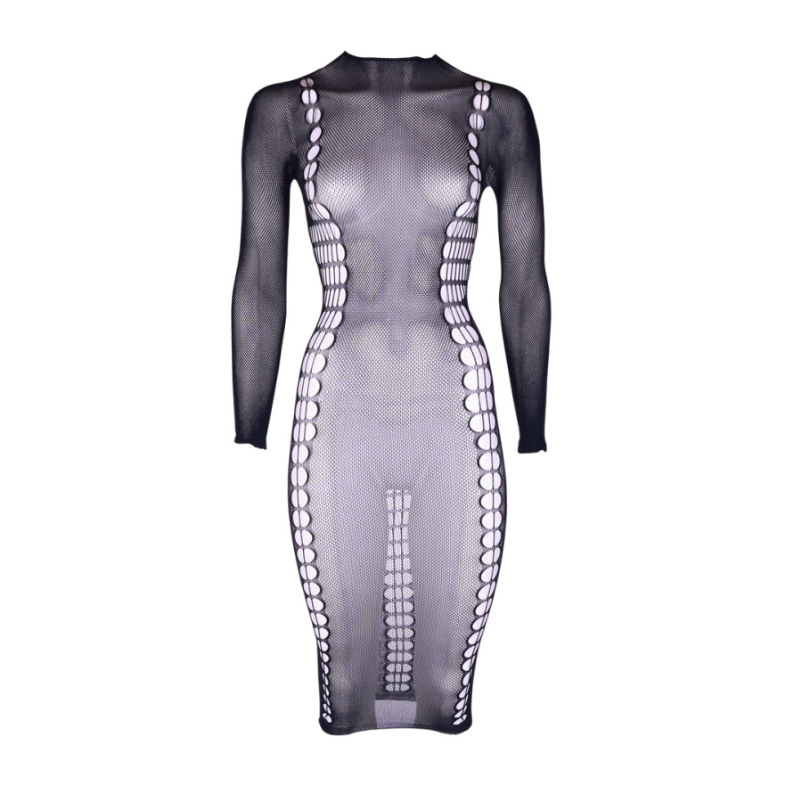 Robe Longue à Col Roulé CarmeNoir