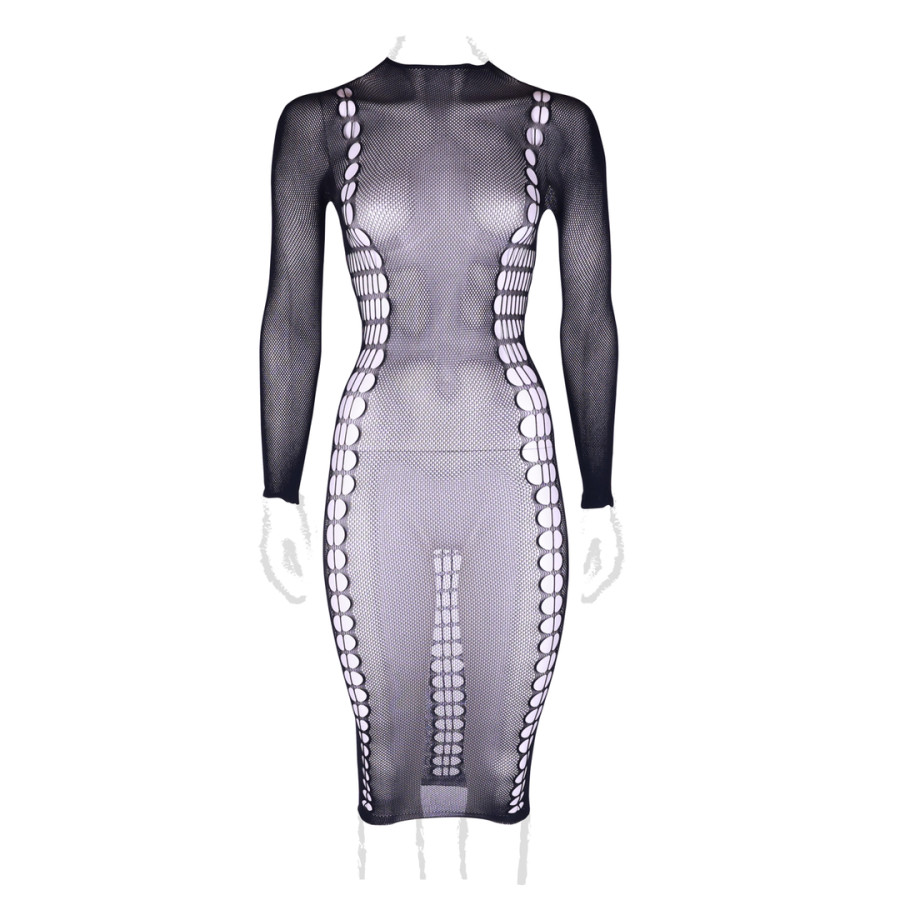 Robe Longue à Col Roulé Grande taille Carme Noir