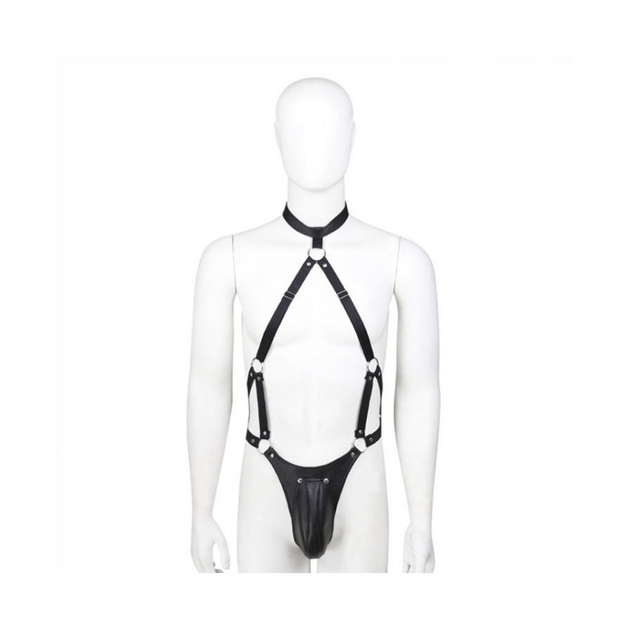Ensemble Panties avec harnais Simili