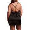 Robe Fendue Grande Taille Krystal Noir