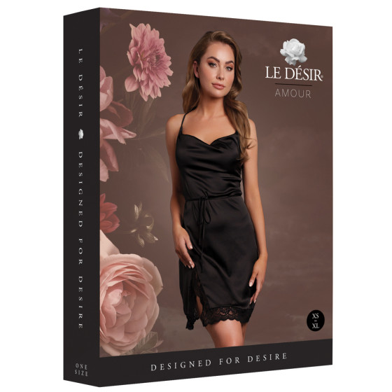 Robe Fendue Krystal Noir