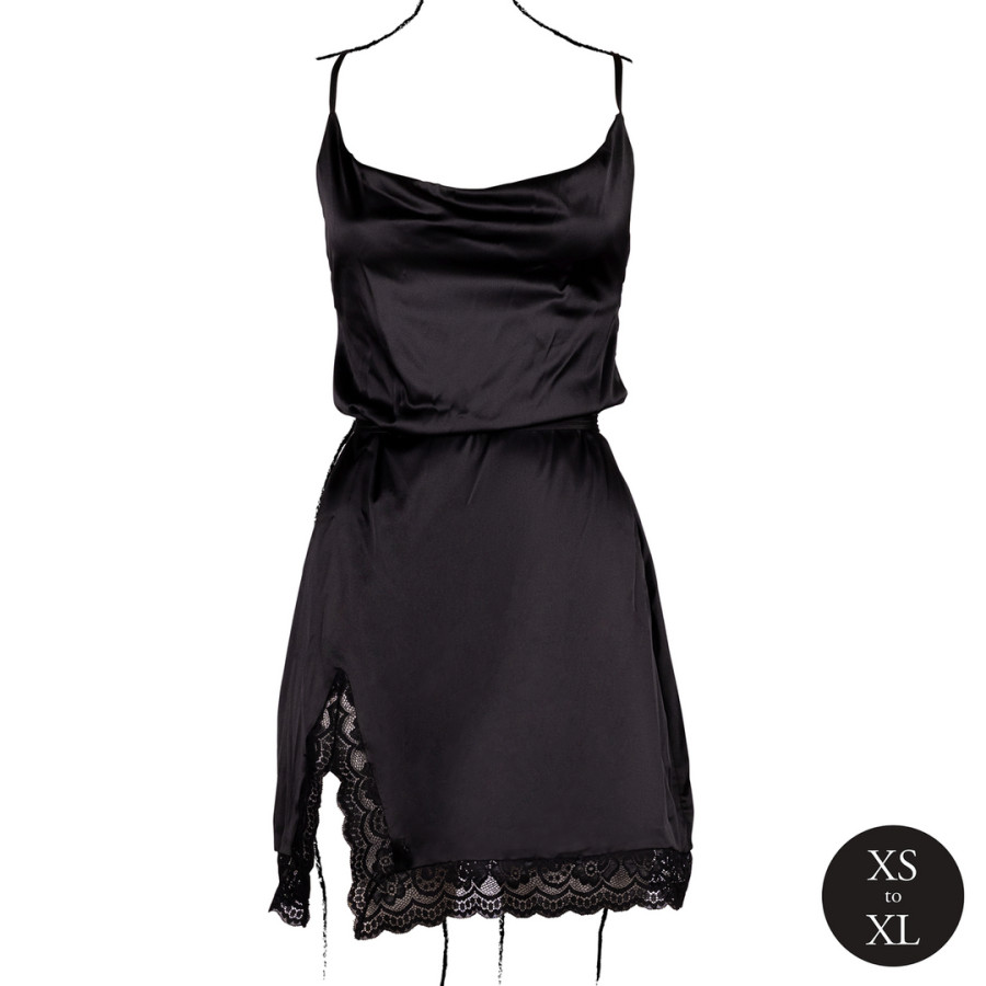 Robe Fendue Krystal Noir