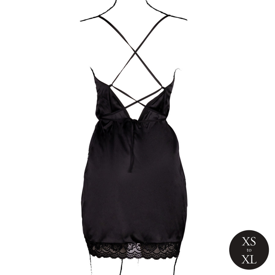 Robe Fendue Krystal Noir