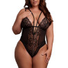 Body Dentelle Double Bretelle Grande Taille Carlita Noir