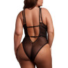 Body Dentelle Double Bretelle Grande Taille Carlita Noir